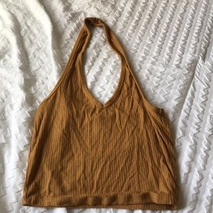 Brown crop top